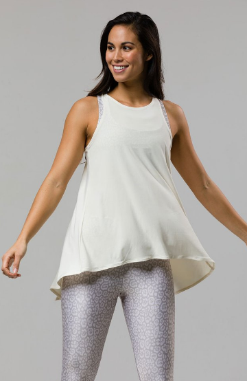 Image Title Onzie Tie Back Tank - Ivory